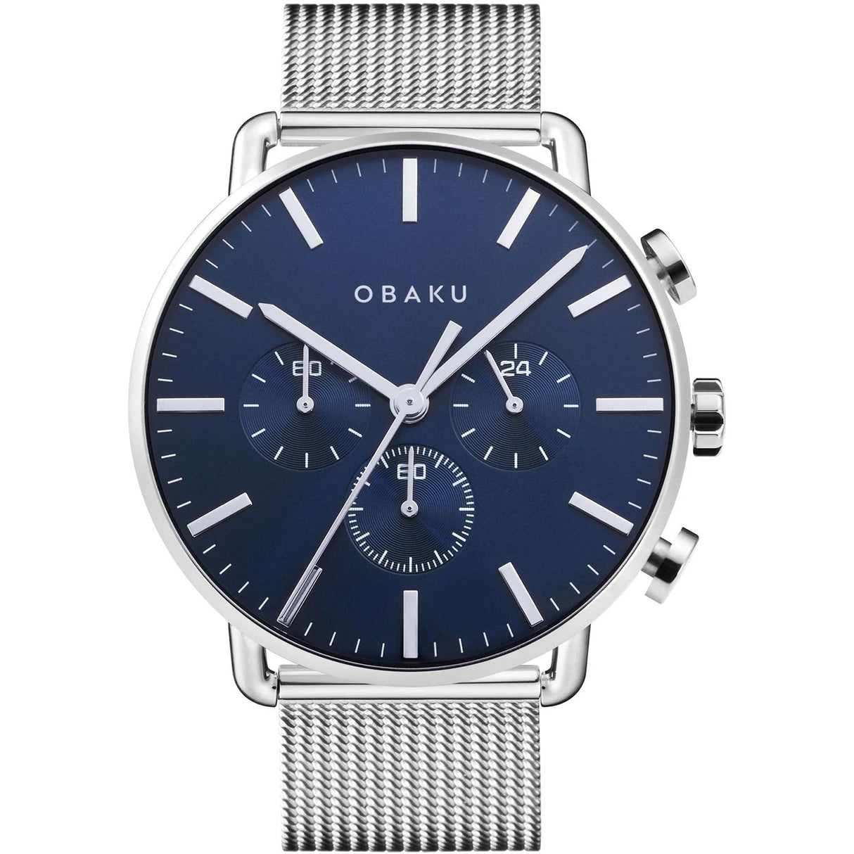 Obaku Men's Classic Blue Dial Watch - V232GCCLMC by Balec Group