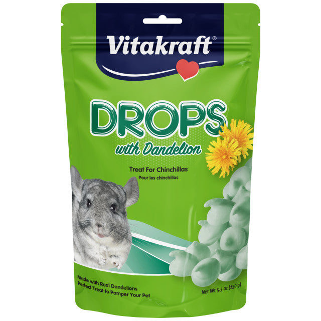 Chinchilla Drops with Dandelion: Vitamin-Enriched Creamy Treats by Vitakraft by Dog Hugs Cat