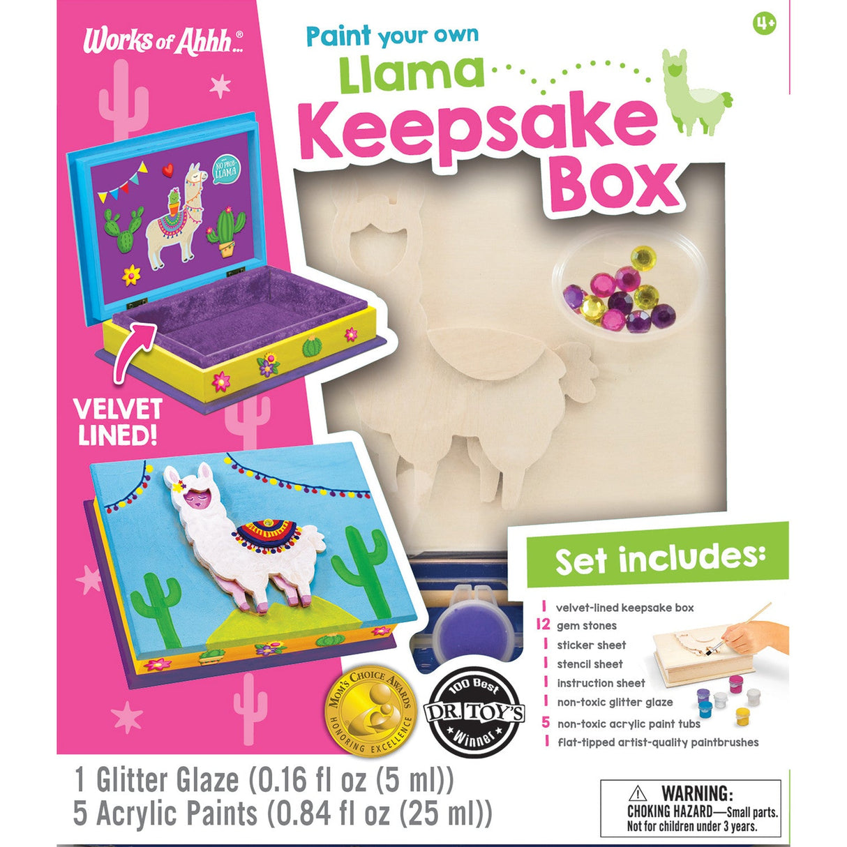 Llama Keepsake Box Wood Craft & Paint Kit by MasterPieces Puzzle Company INC