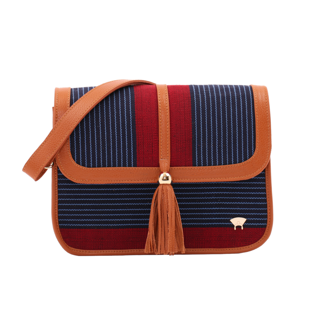 Tola Maiden Shoulder Bag - Red & Blue by Olori