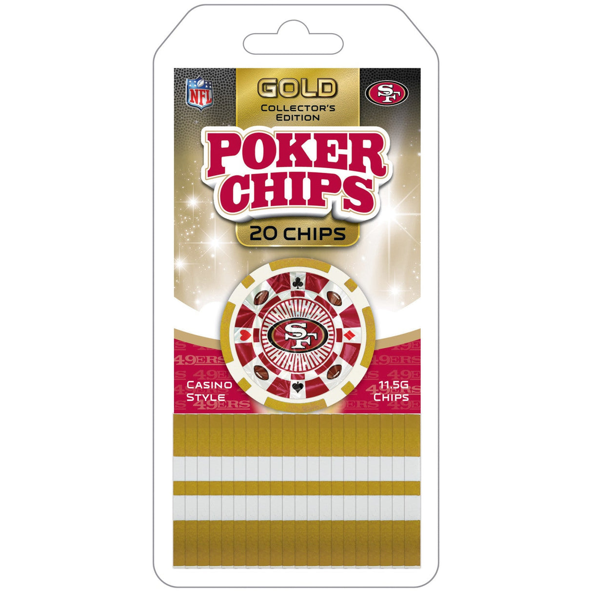 San Francisco 49ers 20 Piece Poker Chips by MasterPieces Puzzle Company INC