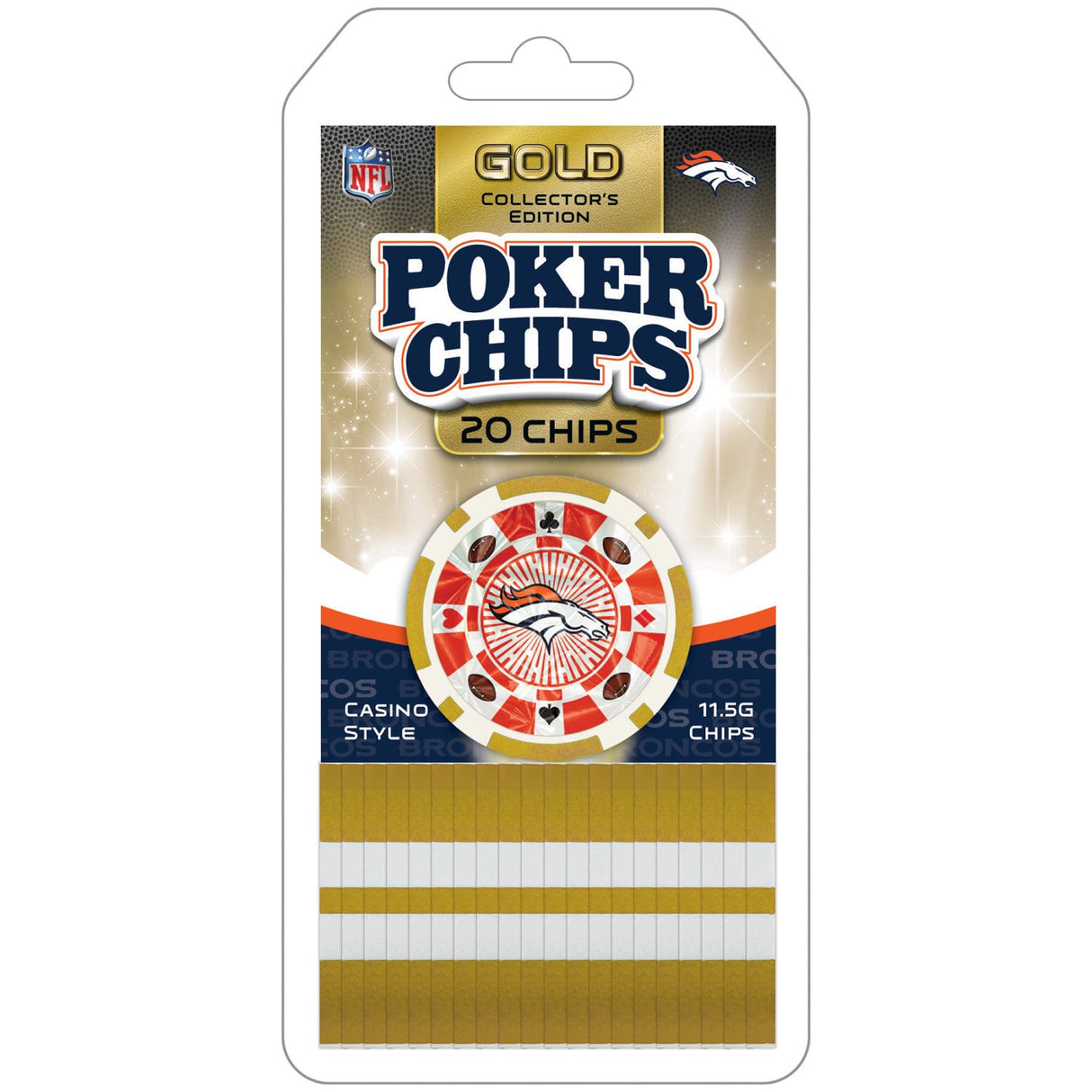 Denver Broncos 20 Piece Poker Chips by MasterPieces Puzzle Company INC