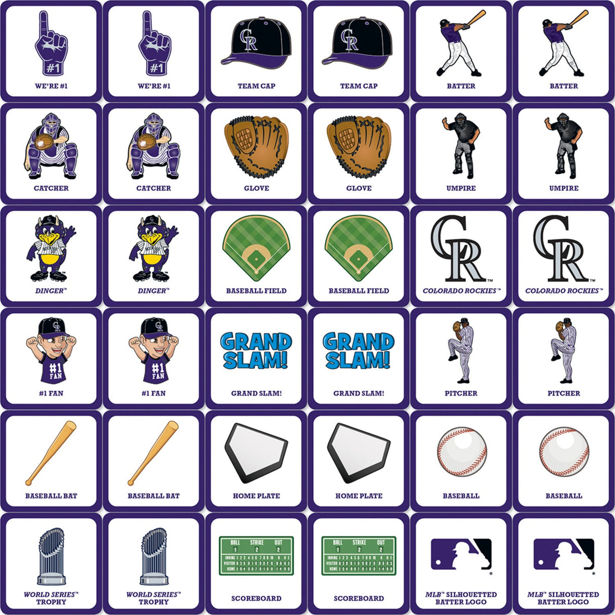 Colorado Rockies Matching Game by MasterPieces Puzzle Company INC