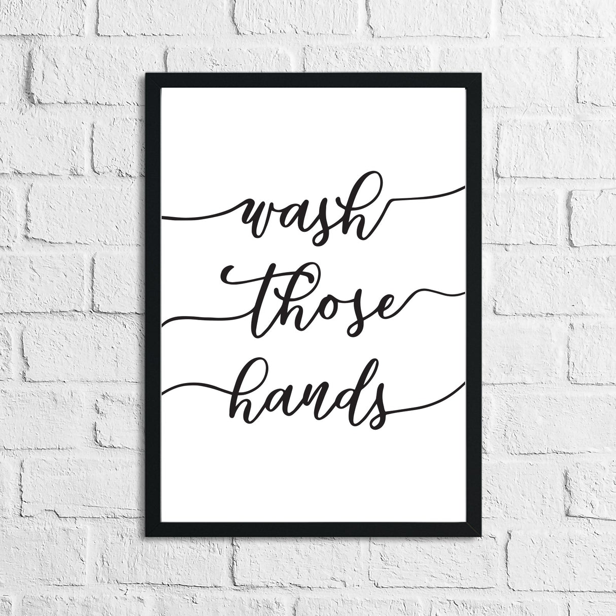 Wash Those Hands Bathroom Wall Decor Print by WinsterCreations™ Official Store