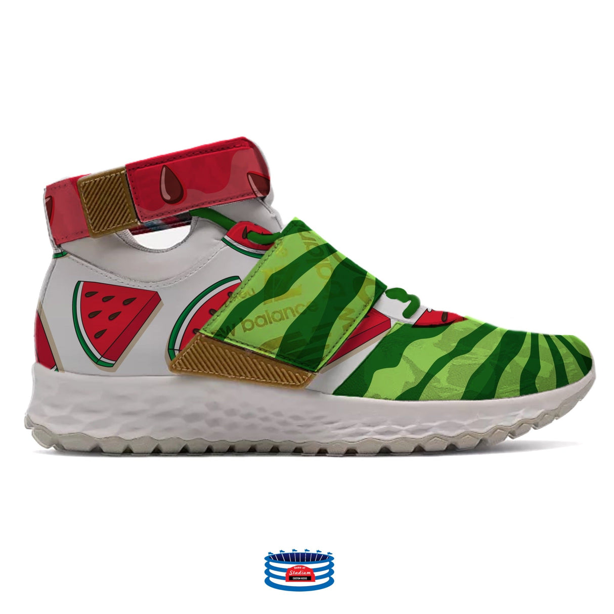 "Watermelon" New Balance Lindor 1 Baseball Turf Shoes by Stadium Custom Kicks