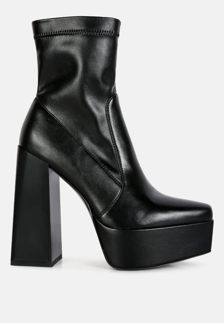 whippers patent pu high platform ankle boots by London Rag