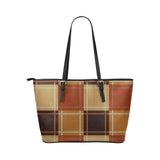 Women’s Shoulder Bag, Brown Checker Double Handle Handbag by inQue.Style