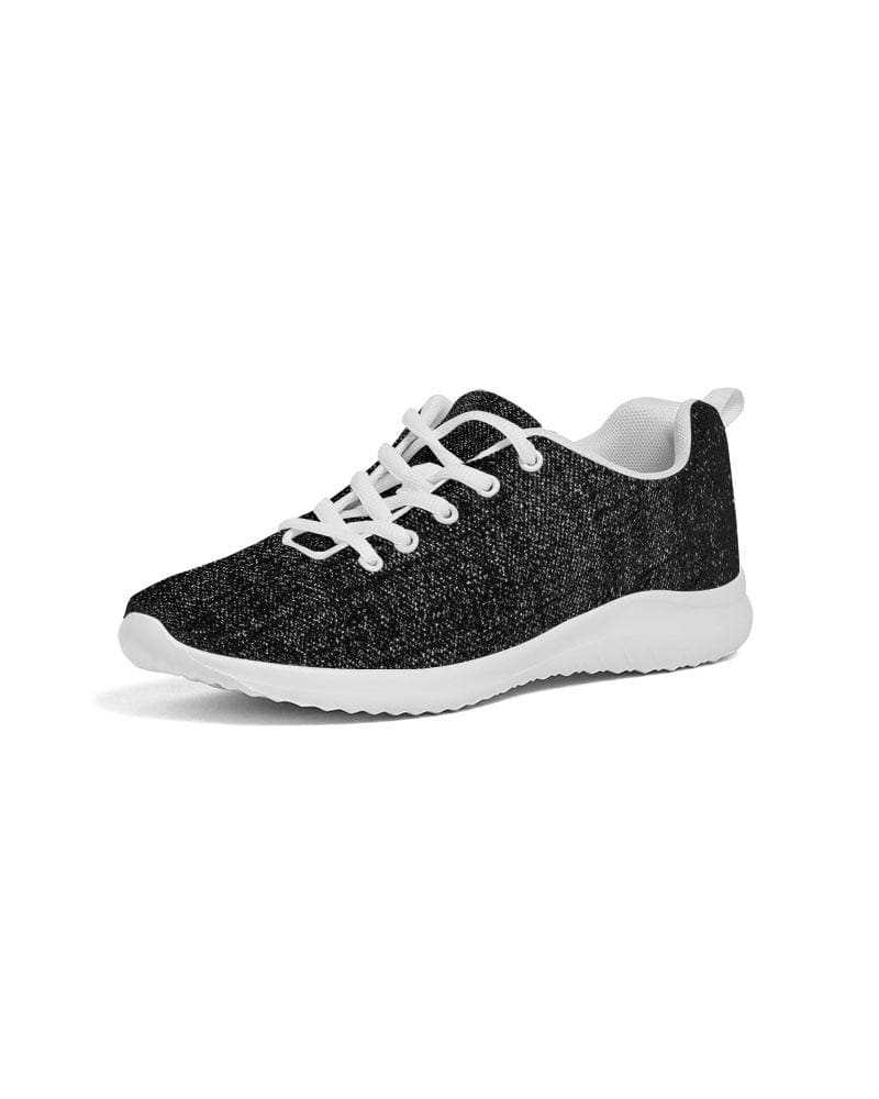 Womens Sneakers - Black and White Canvas Sports Shoes / Running by inQue.Style