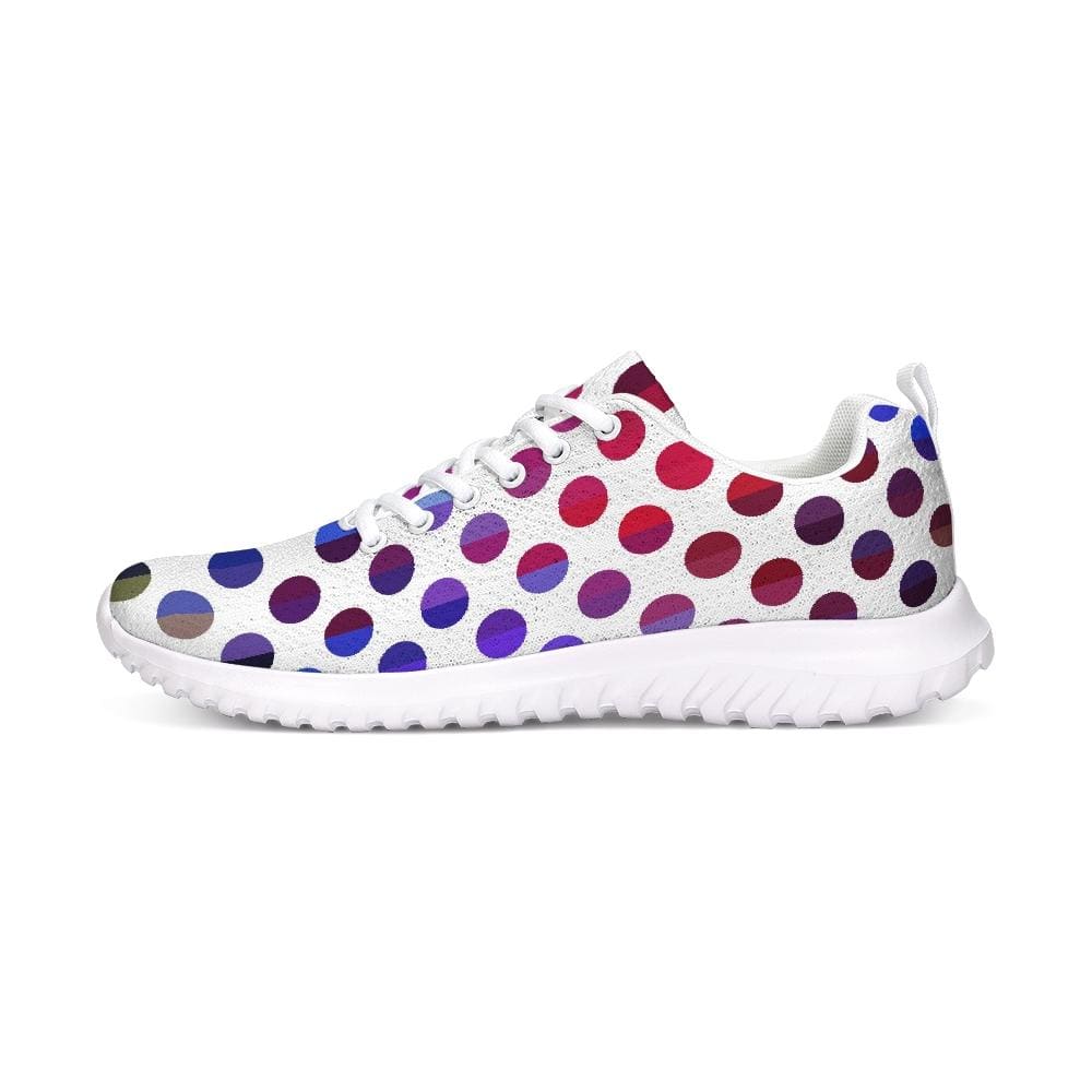 Womens Sneakers - Multicolor Polka Dot Canvas Sports Shoes / Running by inQue.Style