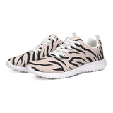 Womens Sneakers - Pink and Black Zebra Stripe Canvas Sports Shoes / Running by inQue.Style