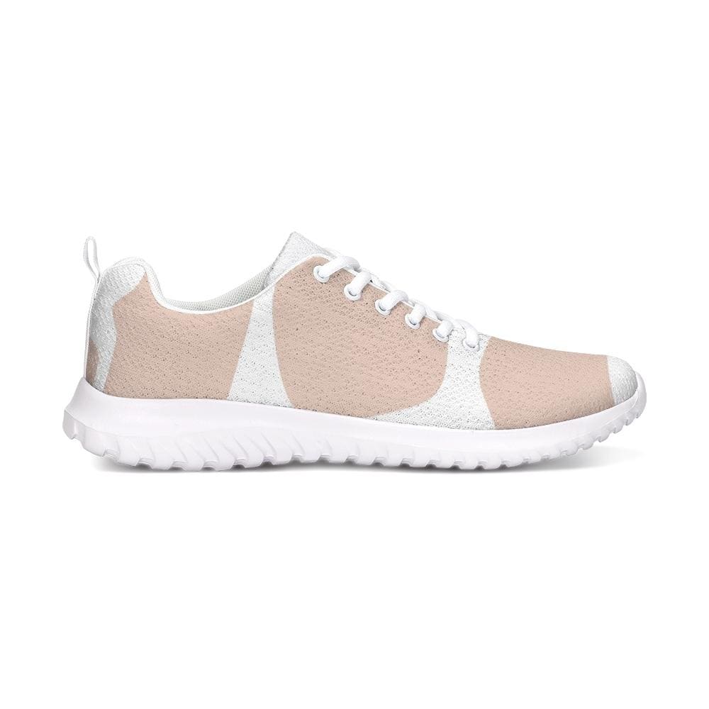 Womens Sneakers - Pink & White Low Top Canvas Running Shoes by inQue.Style