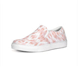 Womens Sneakers - Pink & White Low Top Slip-on Canva Shoes by inQue.Style