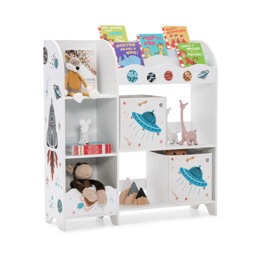 Kids Toy and Book Organizer Children with Storage Bins