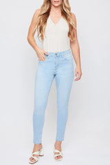 Royalty for Me by YM High Rise Waist Belt Hoop Button & Zipper Closure Front & Back Pockets Skinny Jeans with Perfect Tummy Control by Curated Brands