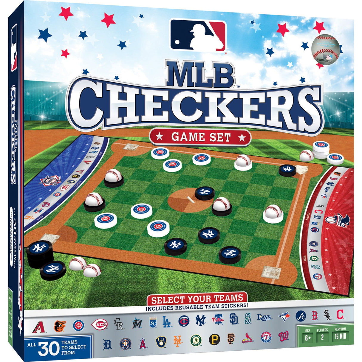 MLB - League Checkers Board Game by MasterPieces Puzzle Company INC