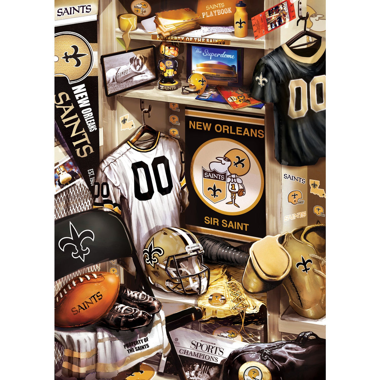 New Orleans Saints - Locker Room 500 Piece Jigsaw Puzzle by MasterPieces Puzzle Company INC