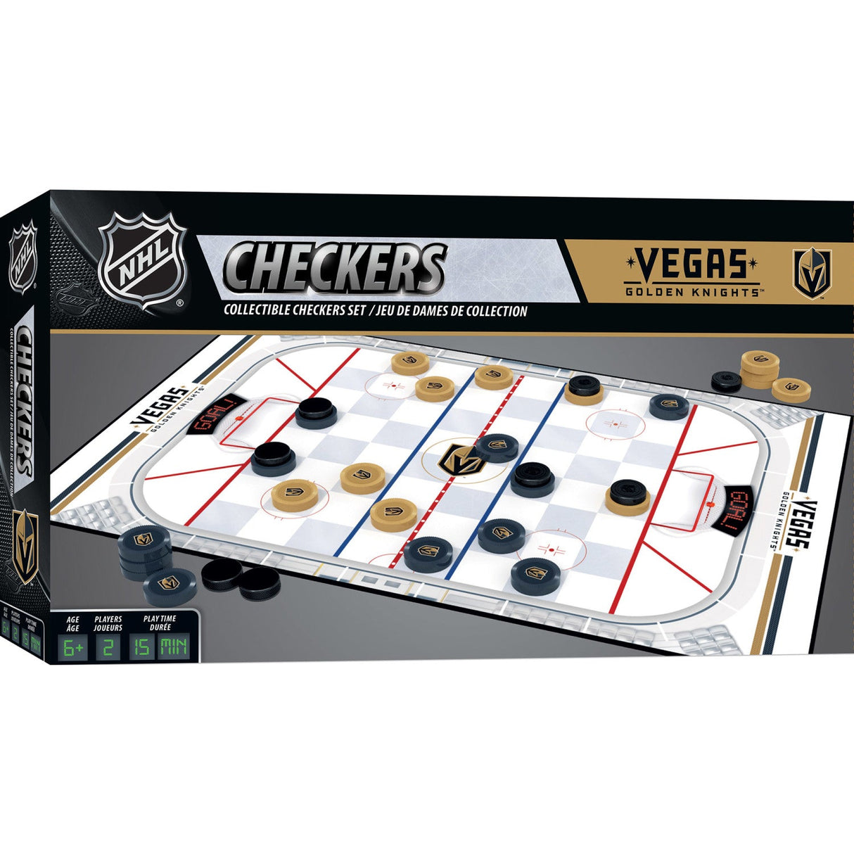 Las Vegas Golden Knights Checkers Board Game by MasterPieces Puzzle Company INC