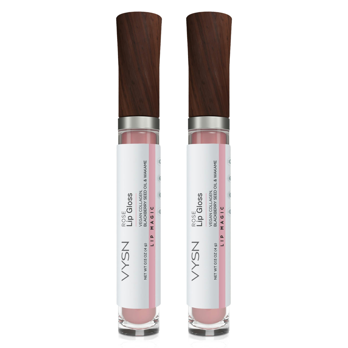 Lip Gloss - Gradual Plumping - Vegan Collagen, Blackberry Seed Oil & Wakame - 2-Pack - 0.13 oz