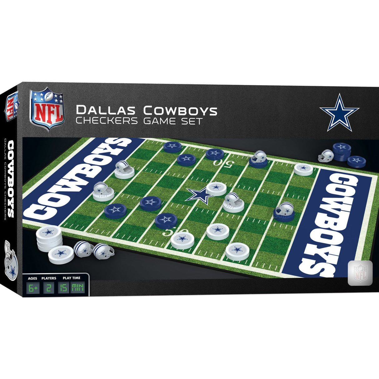 Dallas Cowboys Checkers Board Game by MasterPieces Puzzle Company INC