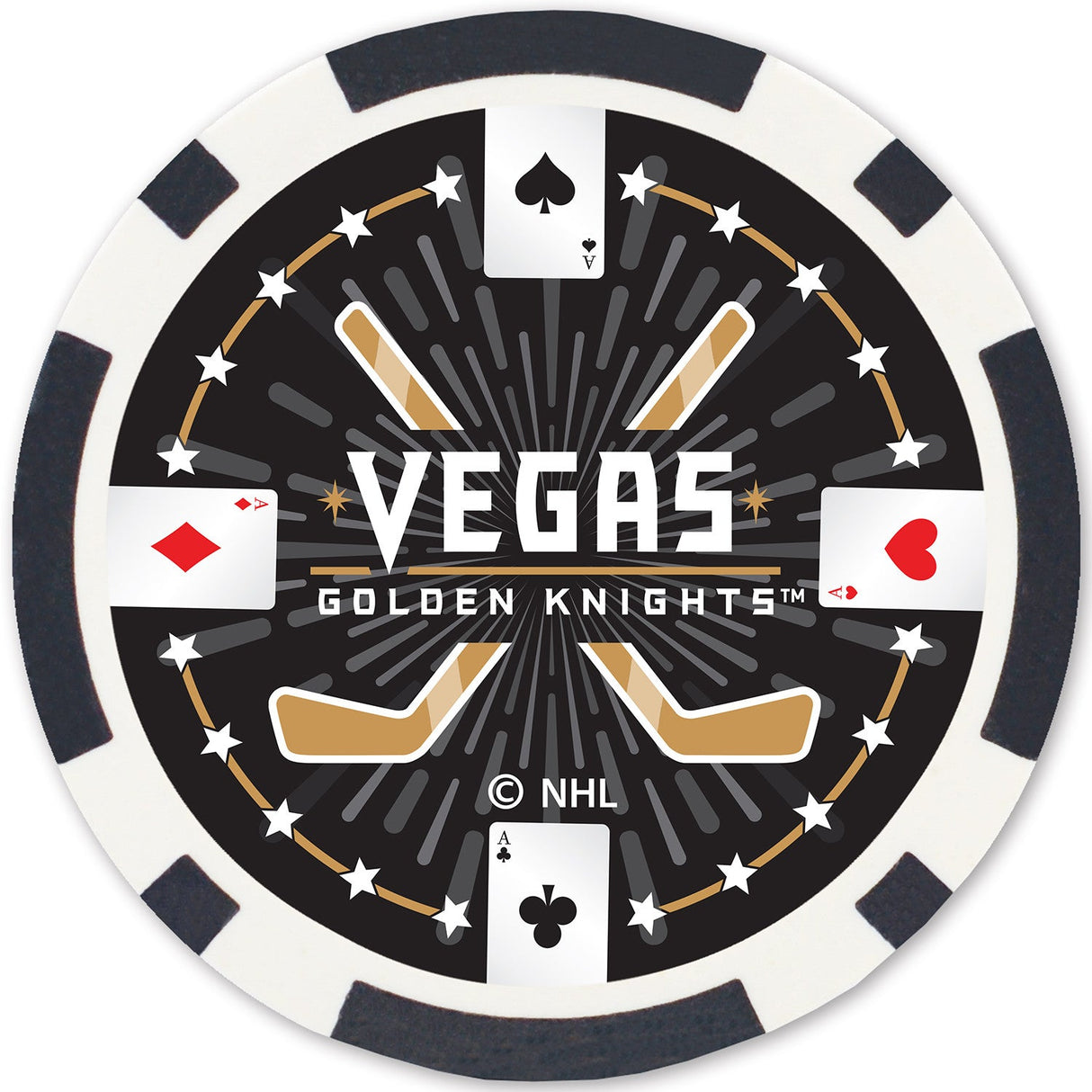 Las Vegas Golden Knights 100 Piece Poker Chips by MasterPieces Puzzle Company INC