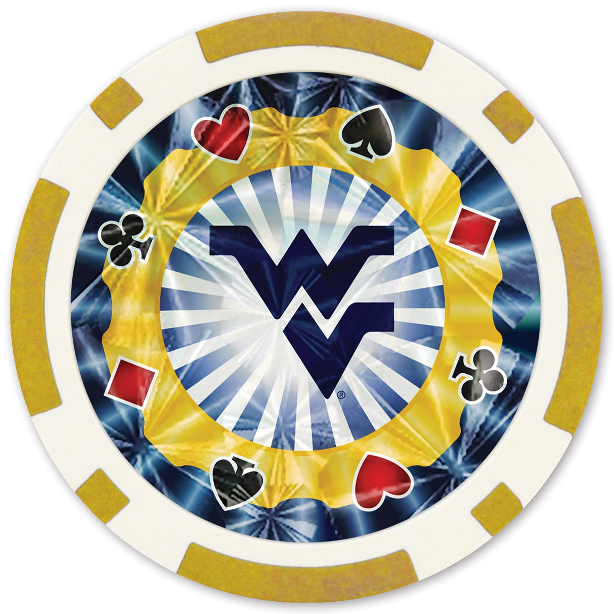 West Virginia Mountaineers 20 Piece Poker Chips by MasterPieces Puzzle Company INC