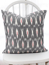 XO Grey & Red Throw Pillow Cover by Passion Lilie