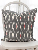 XO Grey & Red Throw Pillow Cover by Passion Lilie