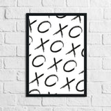 XOXO Children's Teenager Black Brush Room Wall Decor Print by WinsterCreations™ Official Store