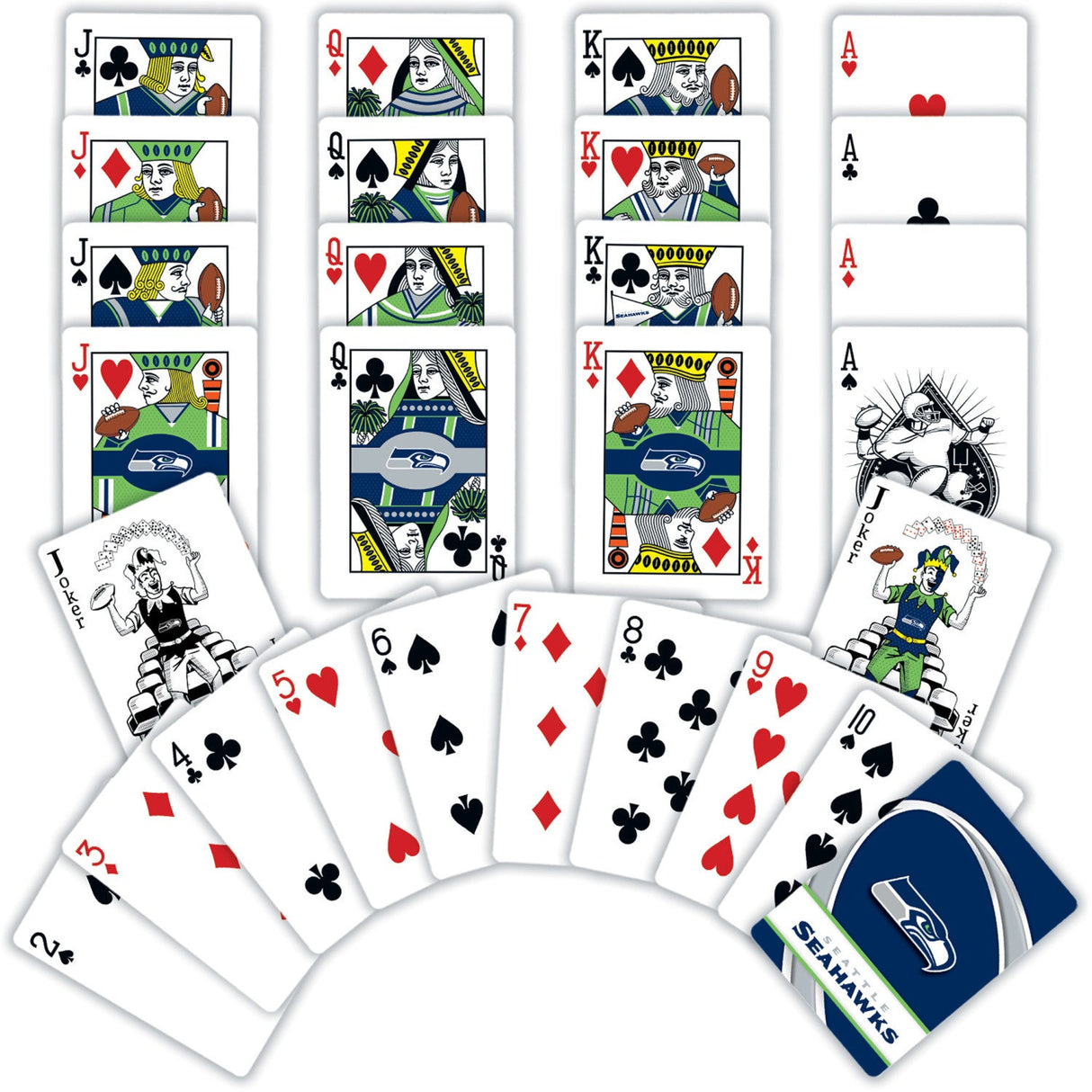 Seattle Seahawks Playing Cards - 54 Card Deck by MasterPieces Puzzle Company INC