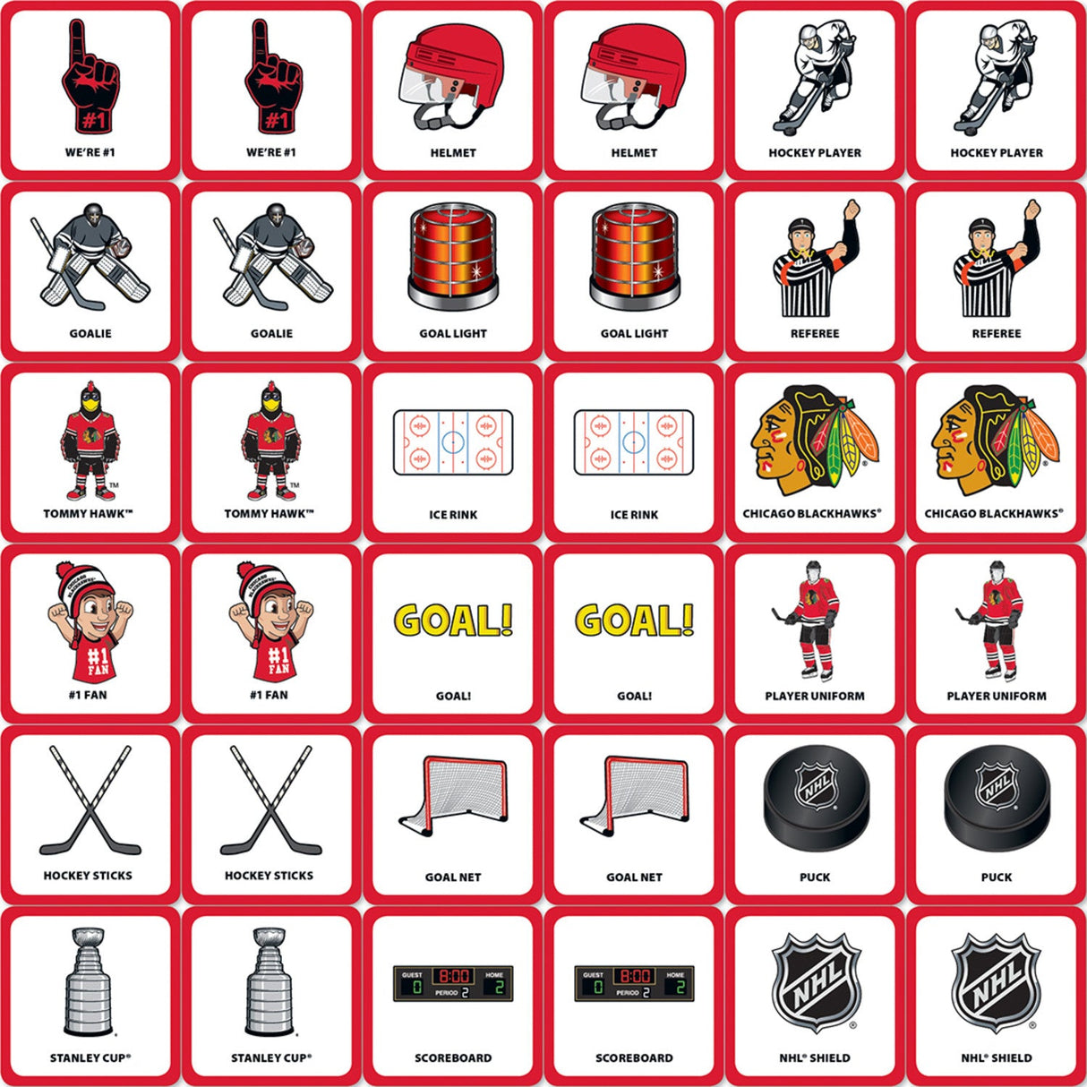 Chicago Blackhawks Matching Game by MasterPieces Puzzle Company INC