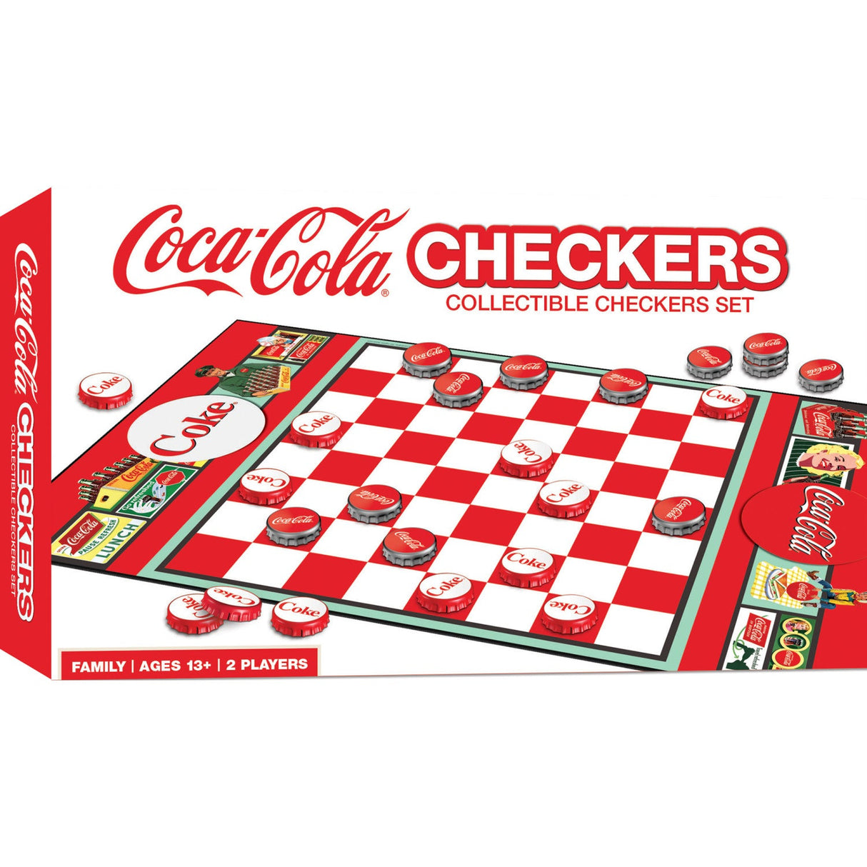 Coca-Cola Checkers Board Game by MasterPieces Puzzle Company INC