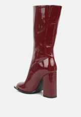 Year Round High Heeled Calf Boots by London Rag