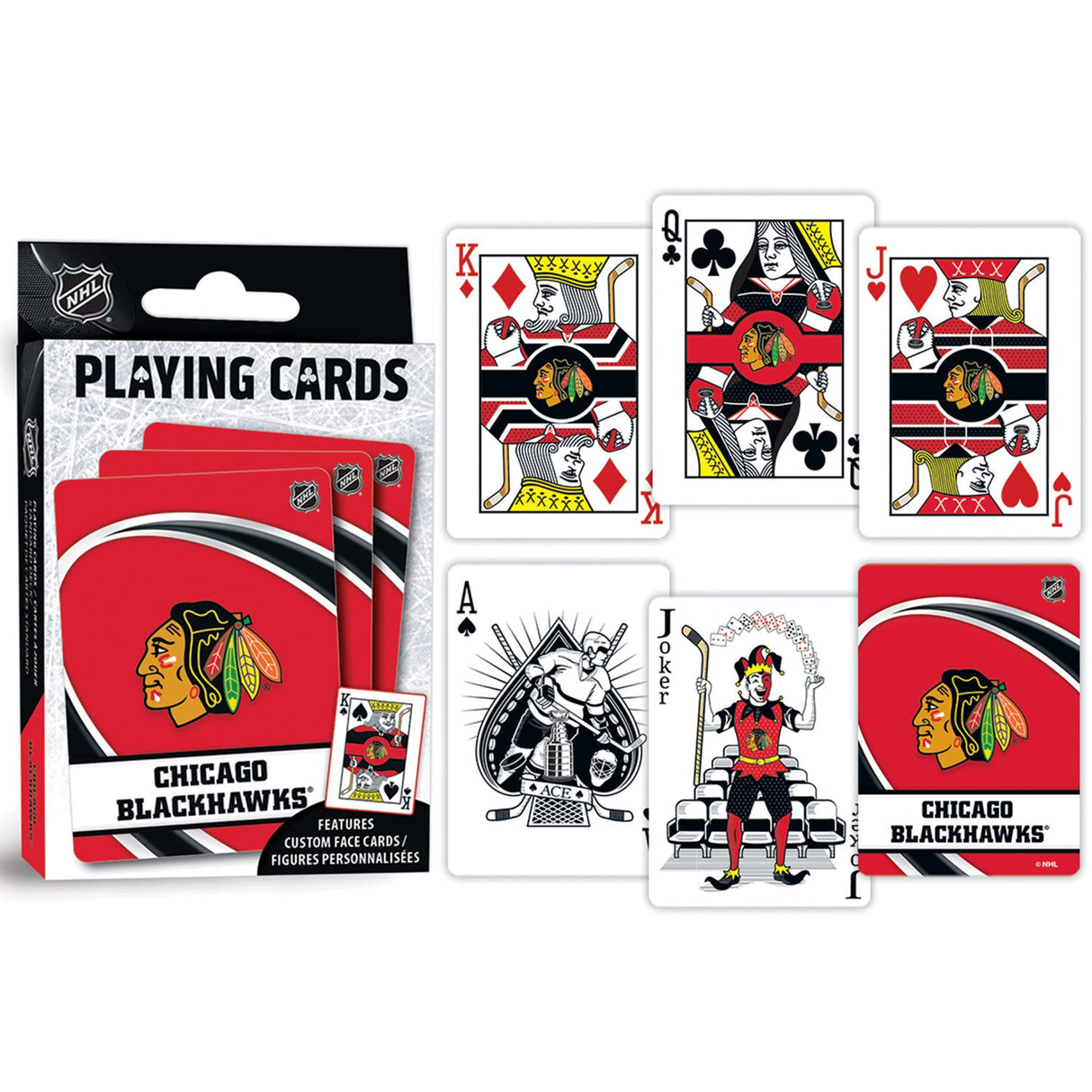 Chicago Blackhawks Playing Cards - 54 Card Deck by MasterPieces Puzzle Company INC