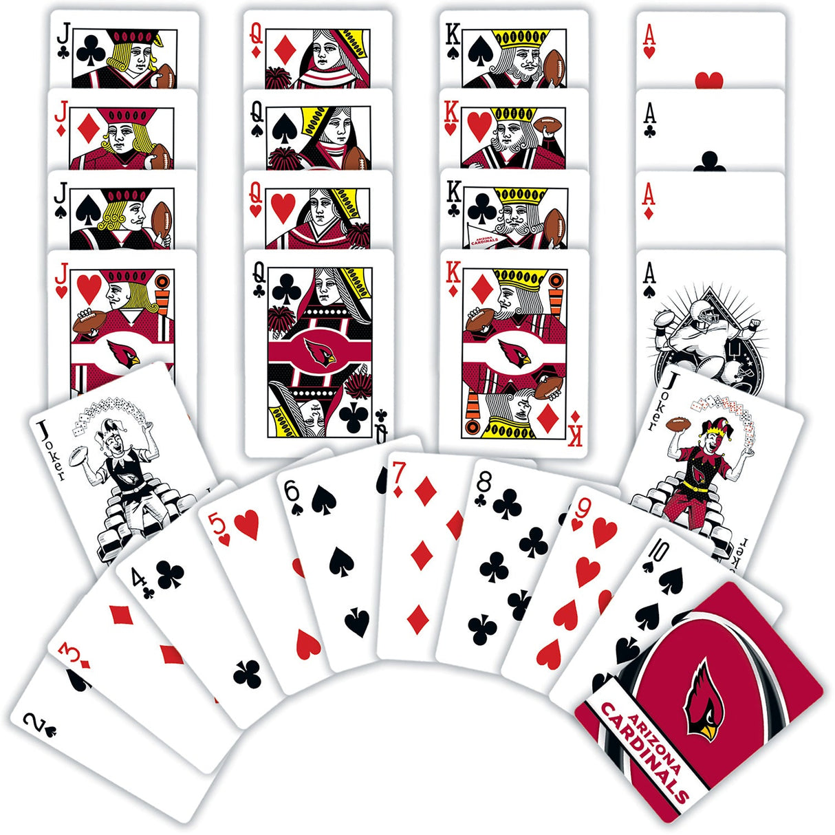 Arizona Cardinals Playing Cards - 54 Card Deck by MasterPieces Puzzle Company INC