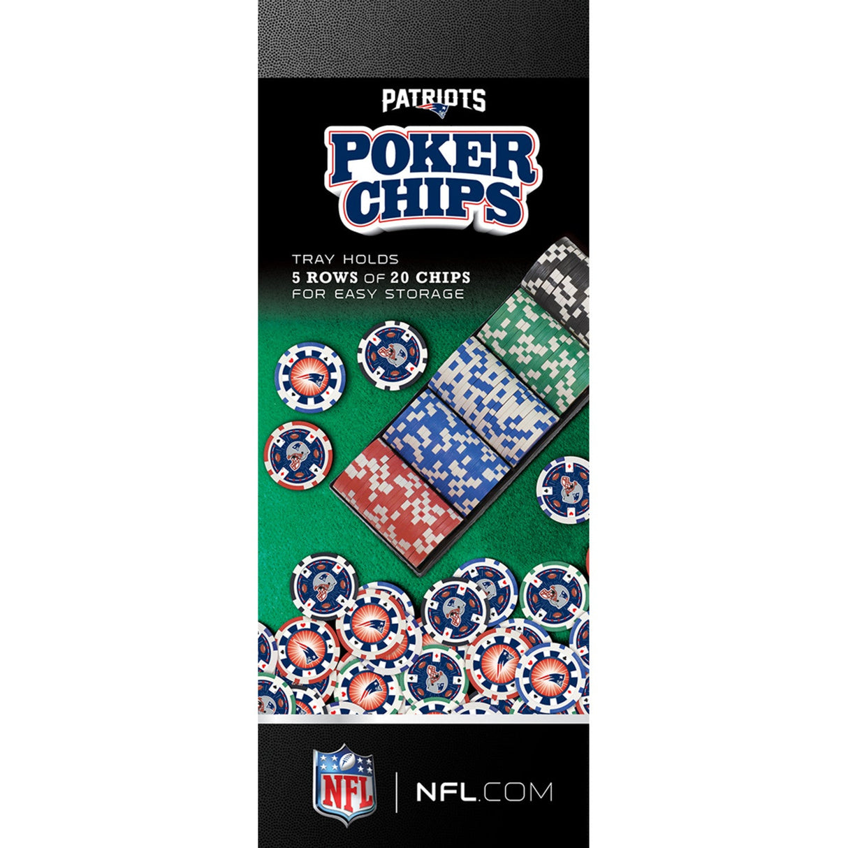 New England Patriots 100 Piece Poker Chips by MasterPieces Puzzle Company INC