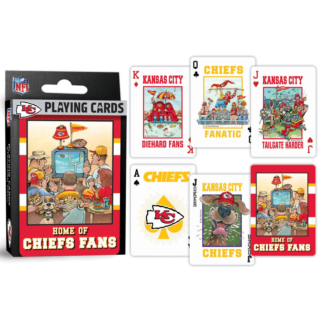 Kansas City Chiefs Fan Deck Playing Cards - 54 Card Deck by MasterPieces Puzzle Company INC