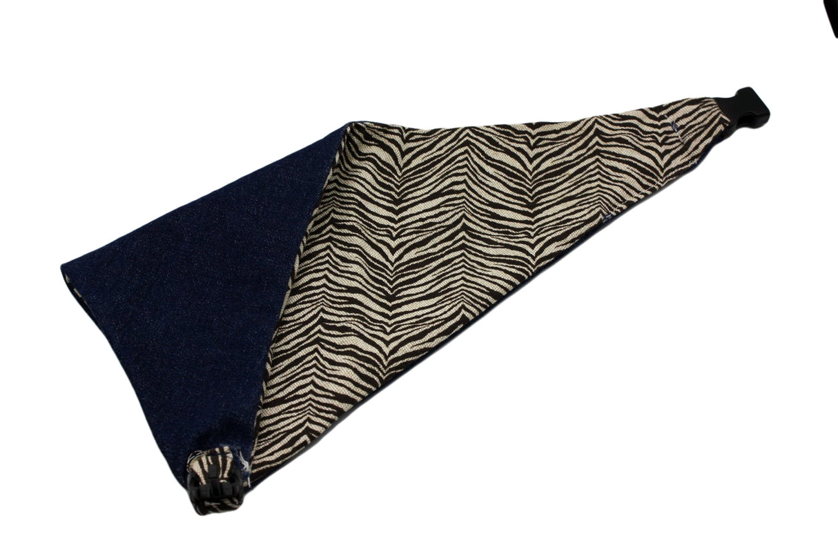 Brown Zebra Print Reversible Dog Bandana by Uptown Pups