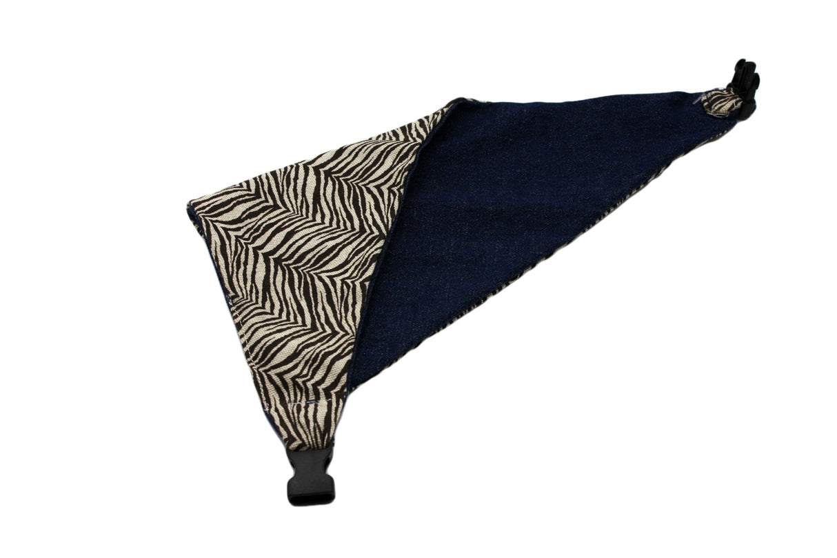 Brown Zebra Print Reversible Dog Bandana by Uptown Pups