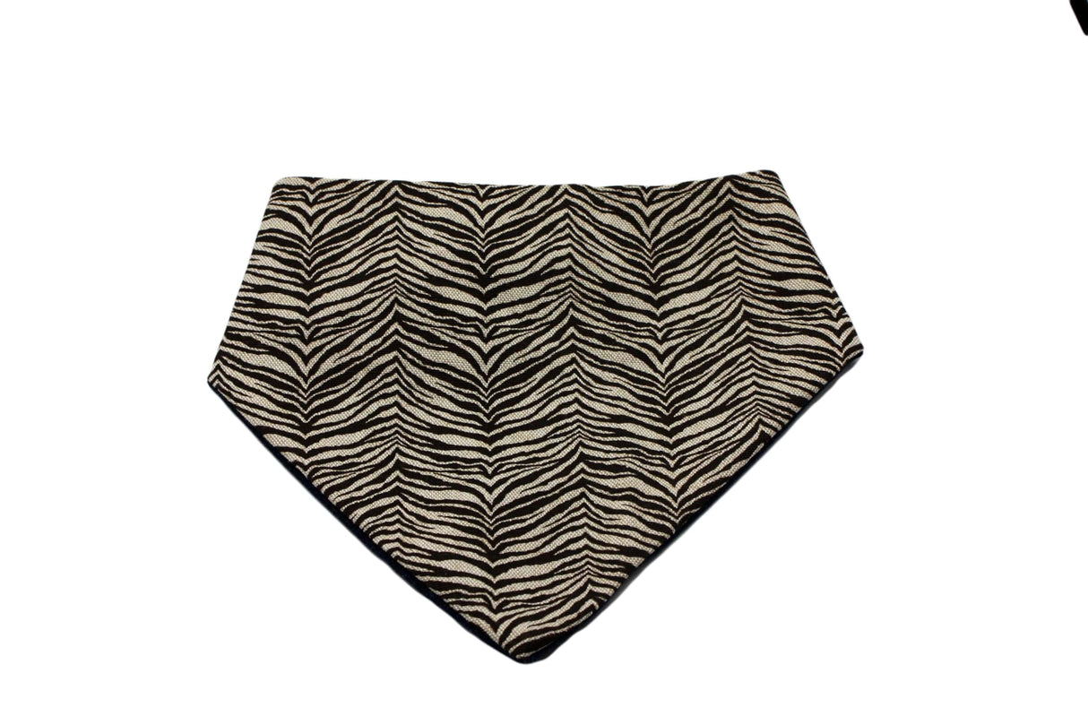 Brown Zebra Print Reversible Dog Bandana by Uptown Pups