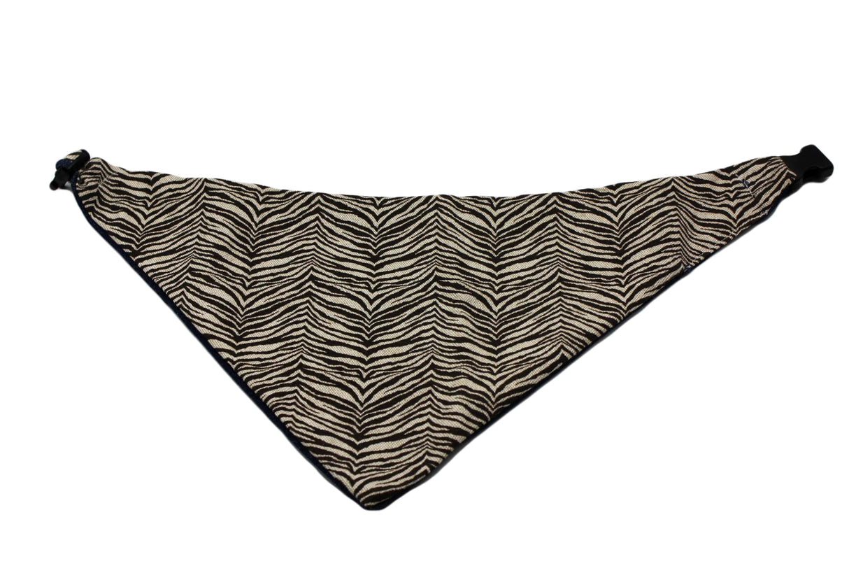 Brown Zebra Print Reversible Dog Bandana by Uptown Pups