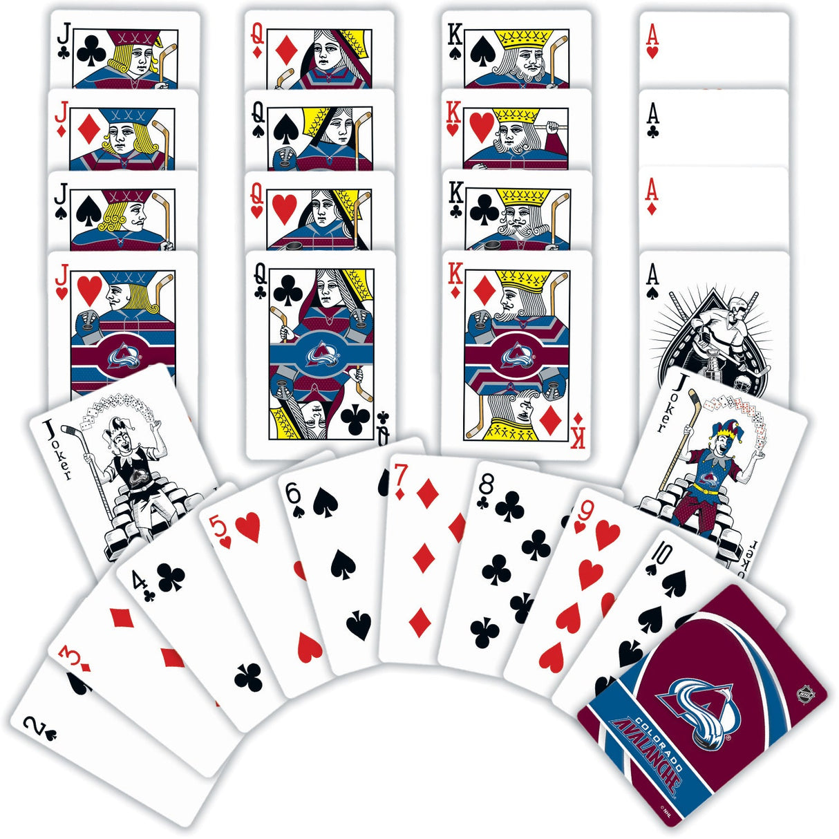 Colorado Avalanche Playing Cards - 54 Card Deck by MasterPieces Puzzle Company INC