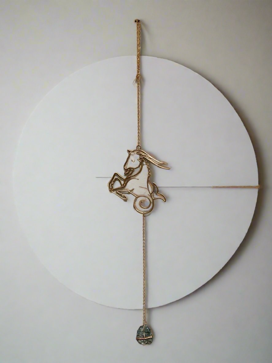 Zodiac Silhouette and Crystal Wall Hanging by Ariana Ost