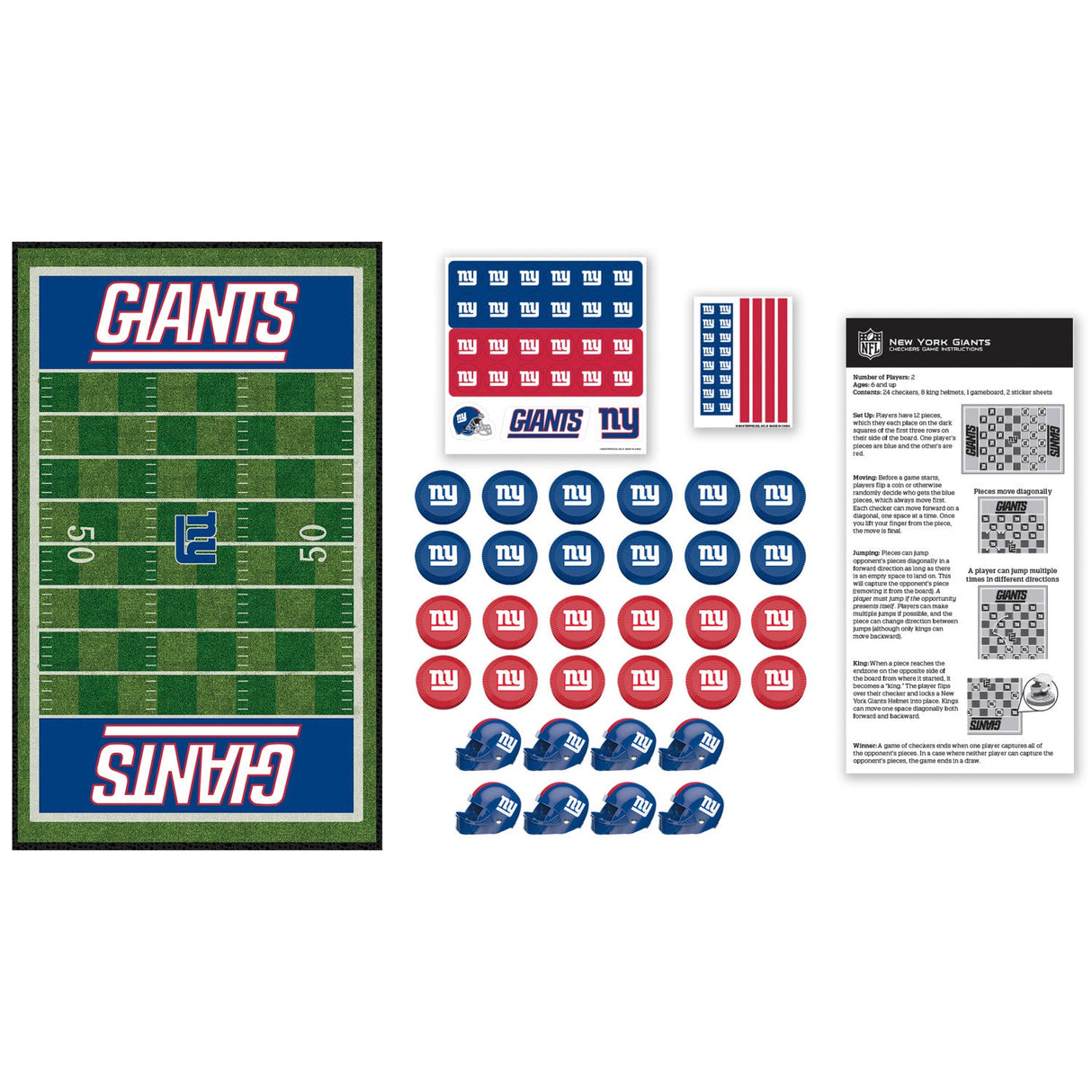 New York Giants Checkers Board Game by MasterPieces Puzzle Company INC