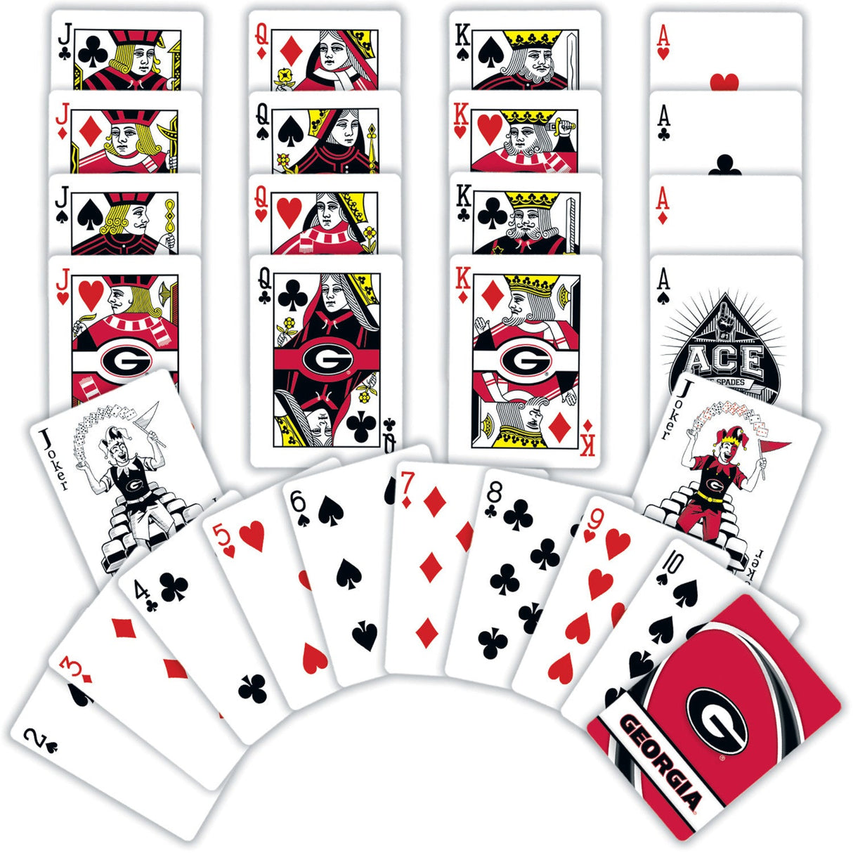 Georgia Bulldogs Playing Cards - 54 Card Deck by MasterPieces Puzzle Company INC