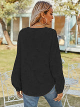 V-Neck Long Sleeve Blouse