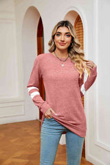 Round Neck Long Sleeve Top