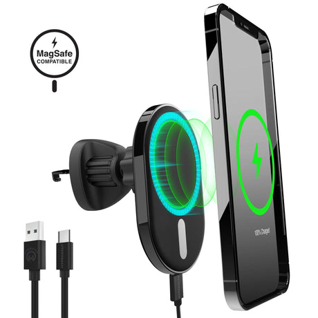 MagVent Wireless Car Charging Mount for iPhone 13 - Vysn