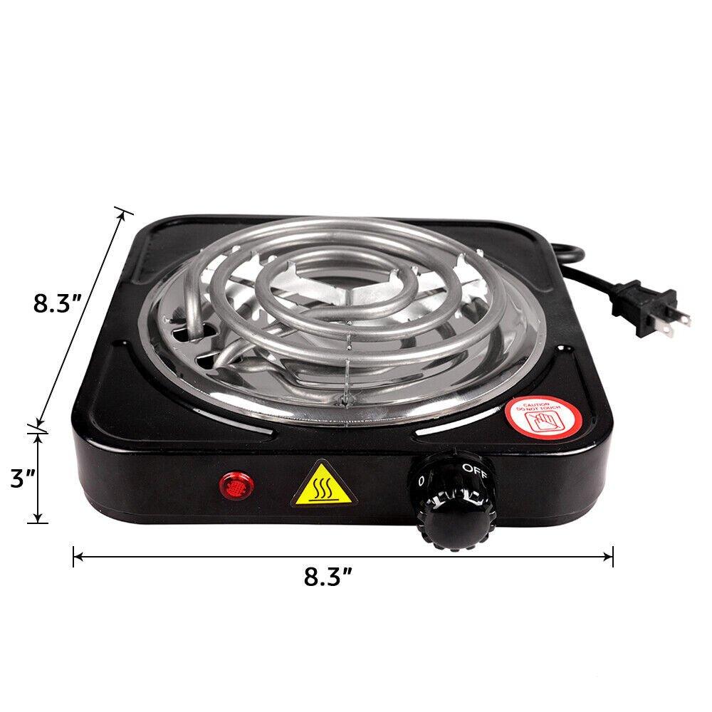 1000W Portable Electric Single Burner Hot Plate Cooktop RV Dorm Countertop Stove by Plugsus Home Furniture - Vysn