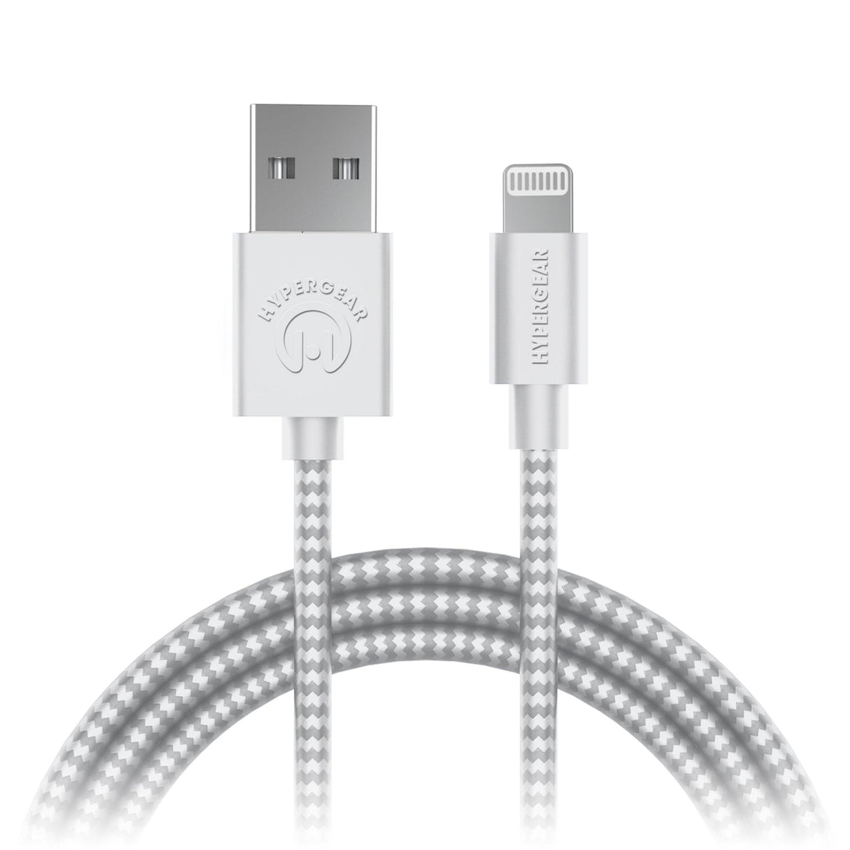 USB to Lightning Braided Cable 4ft White - Vysn