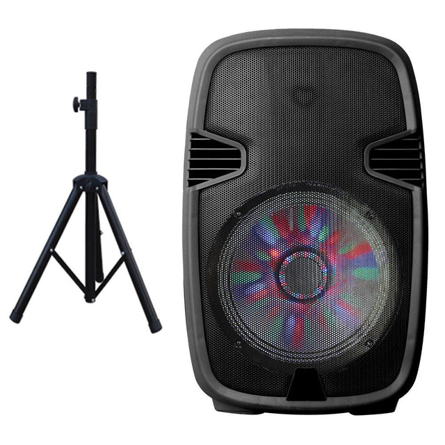 15" Portable Bluetooth Speaker With Stand - Black - VYSN